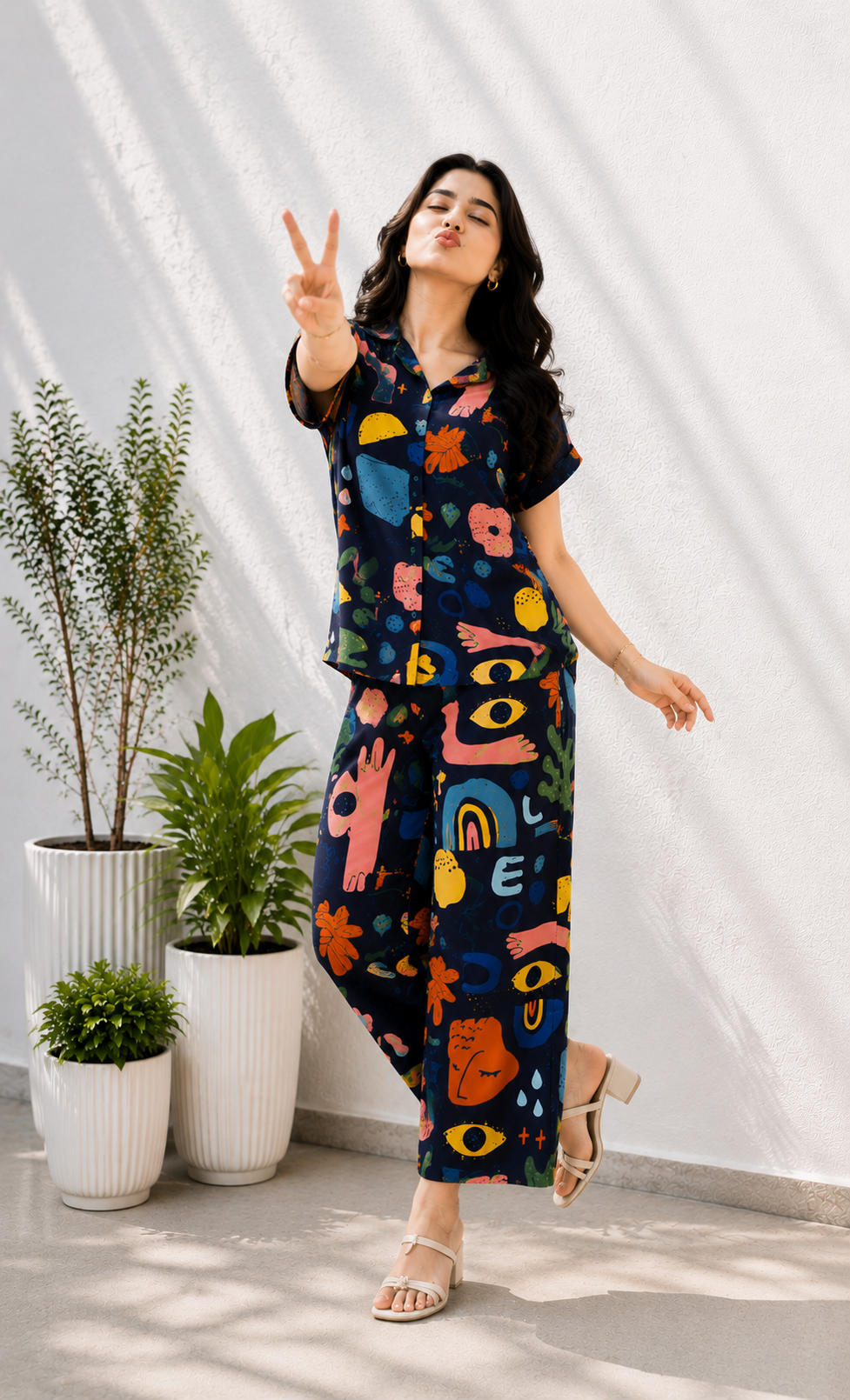 Designer Lycra Co Ord Set