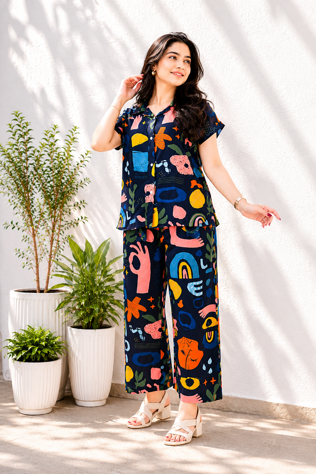 Designer Lycra Co Ord Set