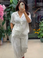 Designer Pure Linen Co-ord Set