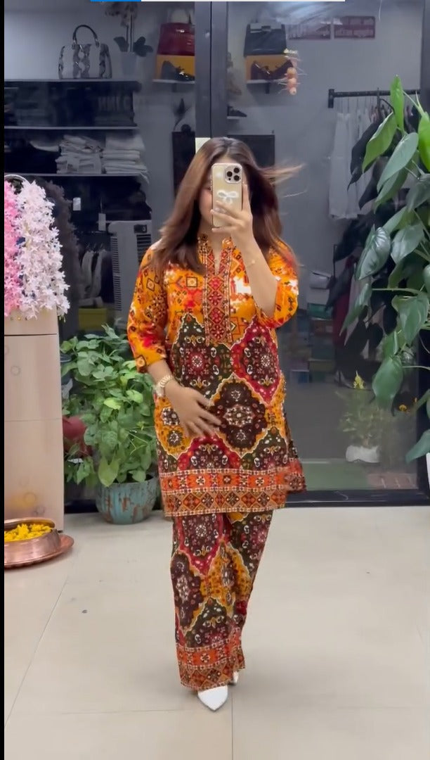 Premium Ethnic Printed Kurta Pant Set