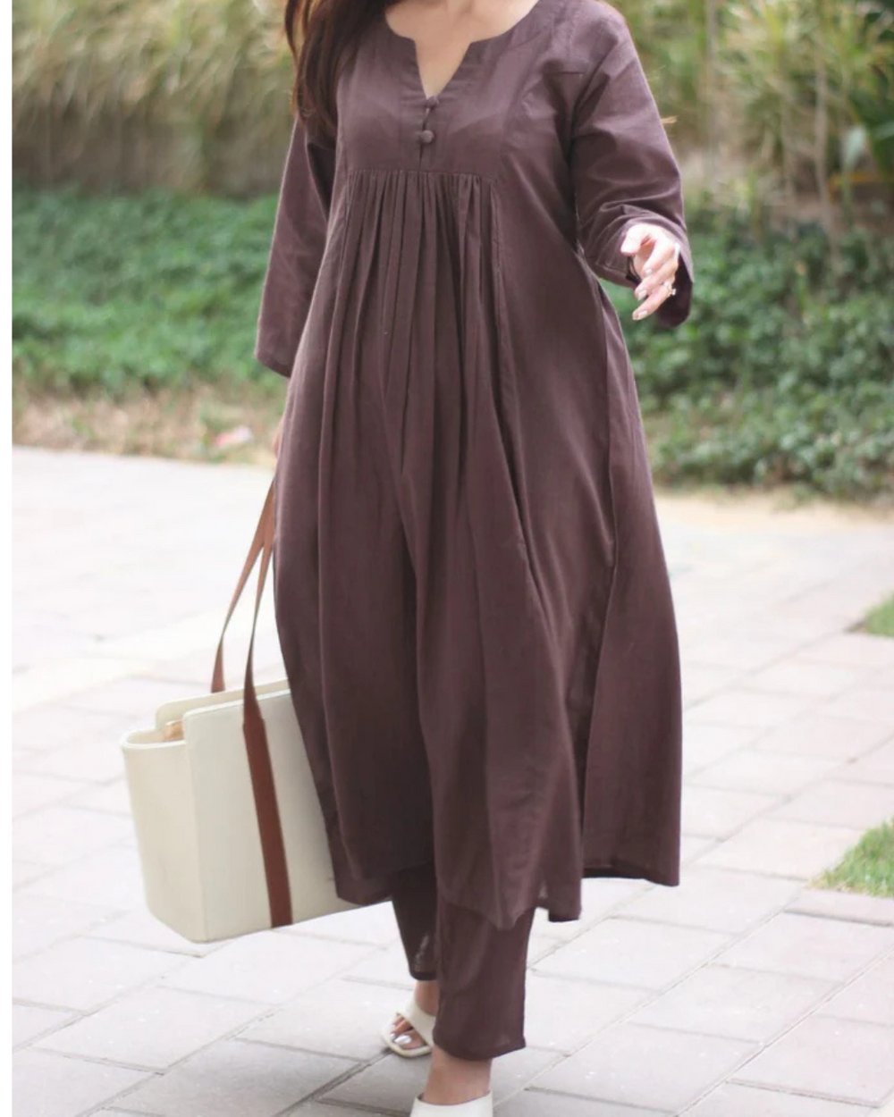 Cotton A-Line Kurta Set | Elegant Everyday Co-Ord