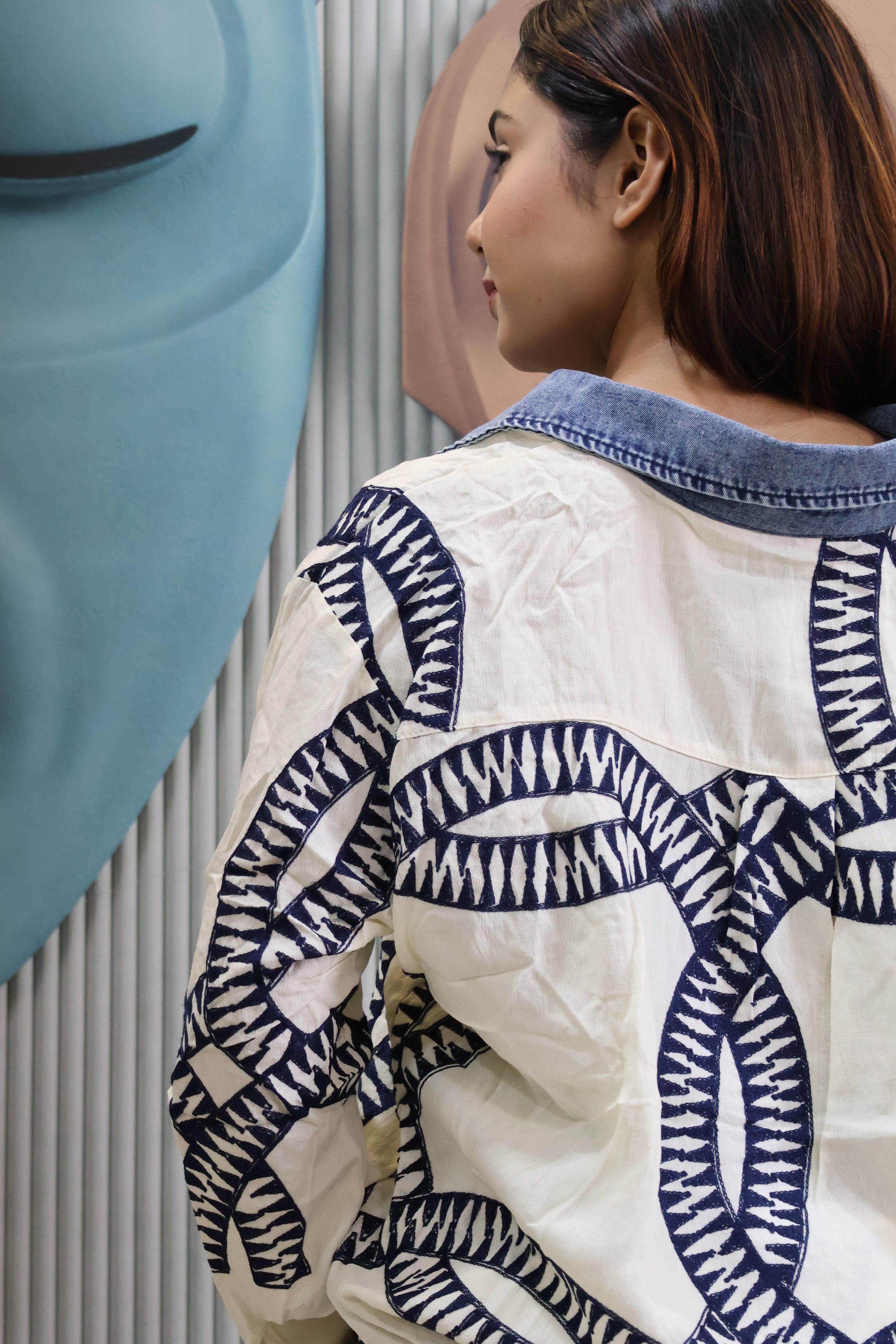 Designer Cotton Shirt with Handcrafted Work Detail
