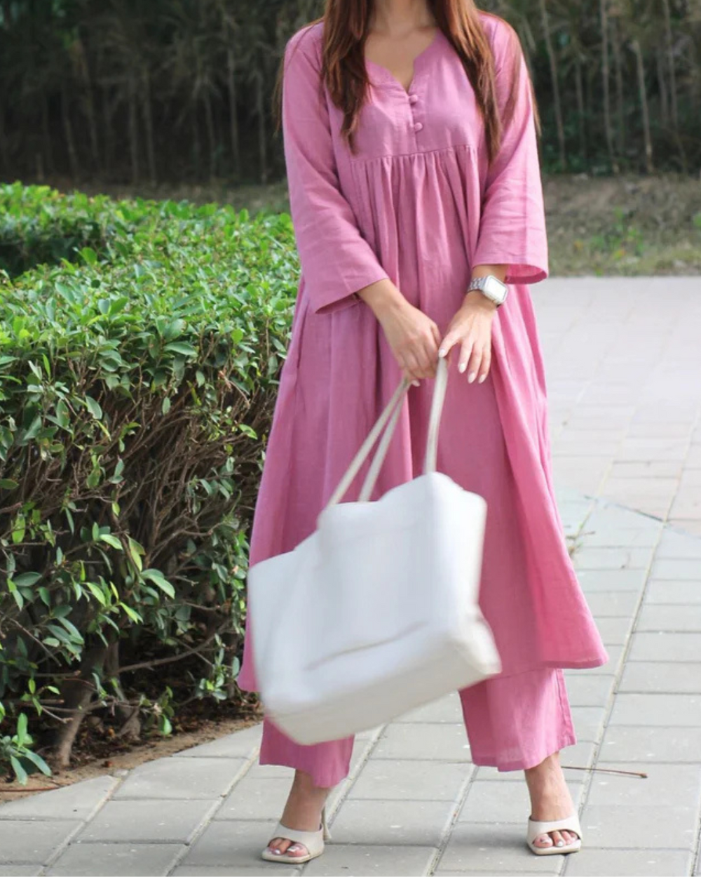 Cotton A-Line Kurta Set | Elegant Everyday Co-Ord