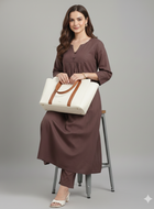 Cotton A-Line Kurta Set | Elegant Everyday Co-Ord