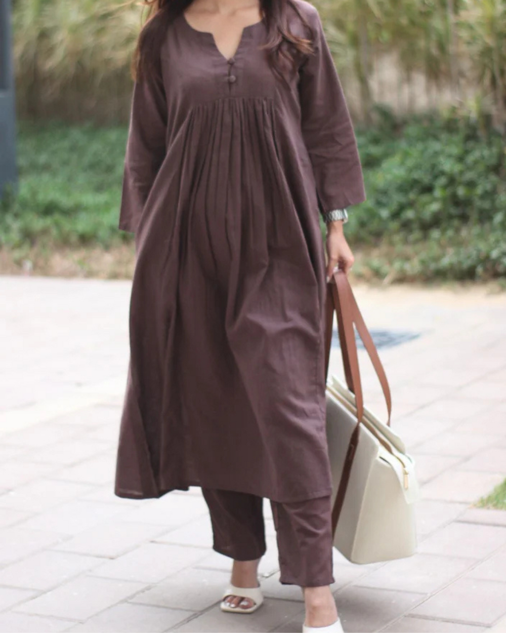Cotton A-Line Kurta Set | Elegant Everyday Co-Ord