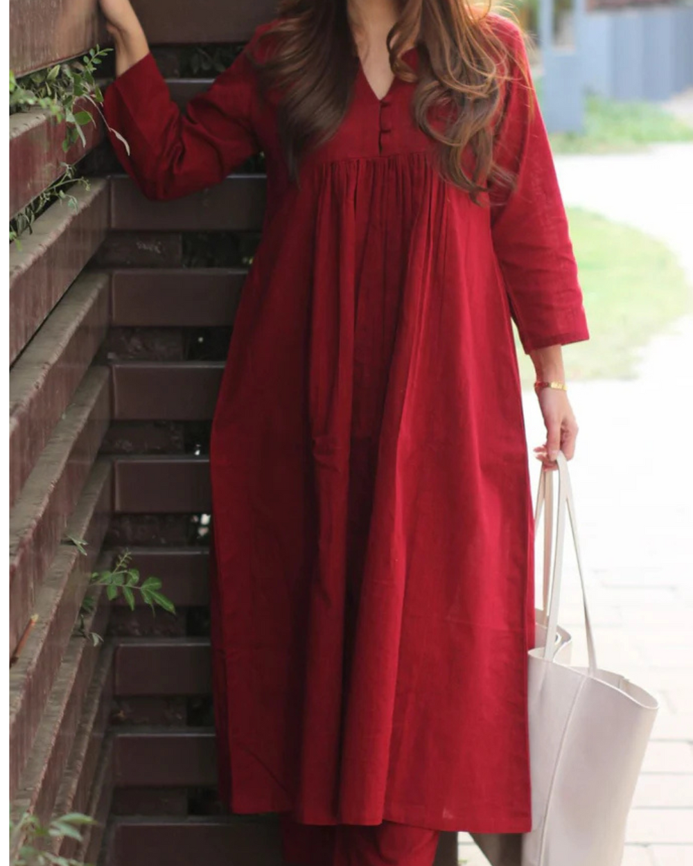 Cotton A-Line Kurta Set | Elegant Everyday Co-Ord