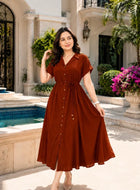 SOSYO Premium Designer Rayon Dress