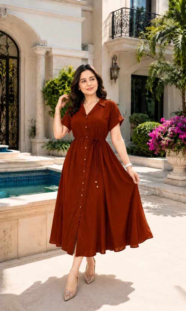 SOSYO Premium Designer Rayon Dress